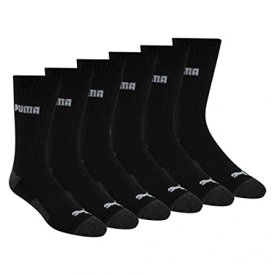Imagen de PUMA Paquete de 6 Calcetines, Logotipo Negro/Gris, L para Hombre