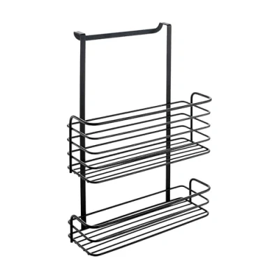 Imagen de Metaltex GALILEO LAVA Cesto Doble. Acabado TOUCHTHERM color Negro. Dimensiones: 26x12x36 cm