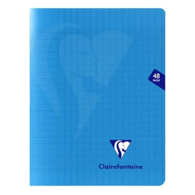 Imagen de Clairefontaine Ref 323751C Cuaderno con grapado lateral Mimeys (48 páginas) Tamaño de 170 x 200 mm, Cubierta Polypro Cover Papel Vellum Cepillado 90 g/m², Regla Séyès Azul