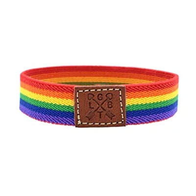 Imagen de Vendopoli Pulsera Elastica con la Bandera del Orgullo Gay, LGTBI, Bisexual, Lesbianas y transexuales para Hombre o Mujer cómoda Regalar, Brazalete de Amistad Detalle en Cuero