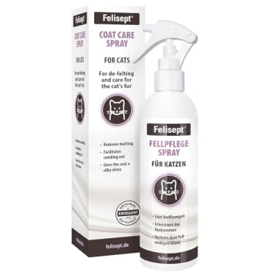 Imagen de Felisept Spray cuidado del pelaje para gatos 250ml desenredante Protección especial y suave el gato perfume alivio de la picazón