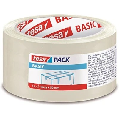 Imagen de Cinta adhesiva tesa transparente basic 66 mt x 50 mm para embalaje