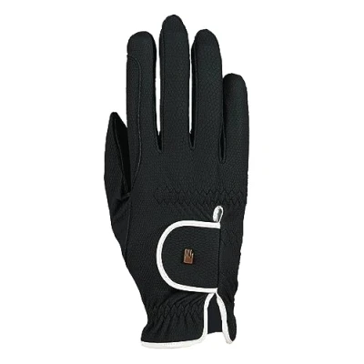 Imagen de Roeckl Sports Guantes de lona con efecto sujeción, blanco y negro