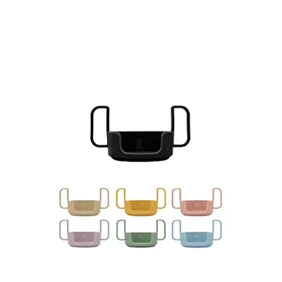 Imagen de design letters Asa para bebes y niños Vaso personal beber en tritan, (Negro) Sin BPA, BPS EA, Facilita que el niño beba del vaso, Apto lavavajillas, Ligero, 20 g