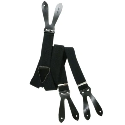 Imagen de Olata Tirantes Unisex En Forma De Y con Botones 3.5 cm. Negro