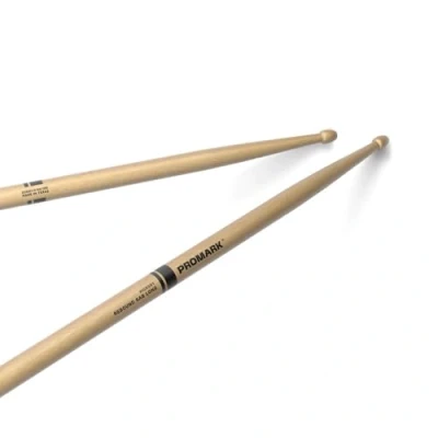 Imagen de Baquetas de nogal ProMark Rebound 5AB largas Alcance mejorado para una percusión versátil Punta madera bellota 1 par