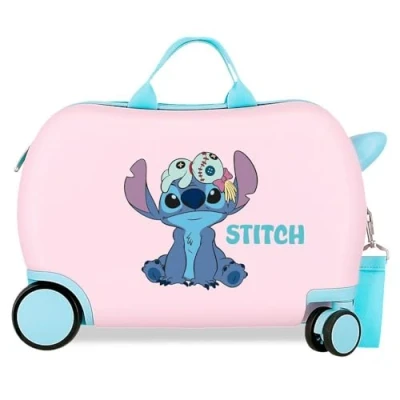 Imagen de Disney Joumma Stitch in The World Maleta Infantil Rosa 45x31x20 cms Rígido 1,8 kgs Cierre de combinación Lateral ABS 27,9L Equipaje Mano