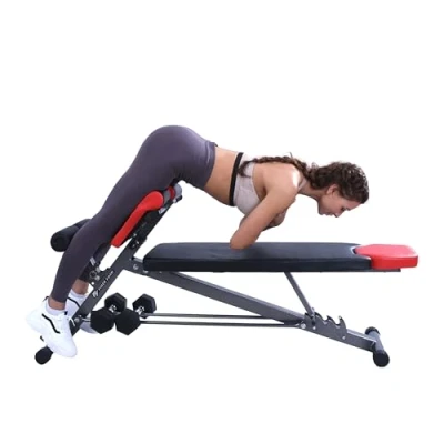Imagen de Finer Form banco de pesas multifuncional Form: ajustable para levantamiento pesas, extensiones espalda y abdominales. Úselo como silla romana, plano o en cuclillas