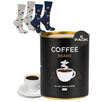 Imagen de soxo Café Calcetines Mujer Divertidos Colores Regalos Originales Para Hombre 40/45 Coffee Beans 2 Pares