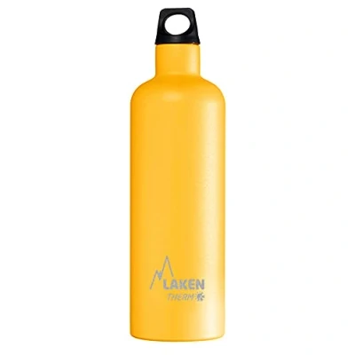 Imagen de Botella Térmica de Acero Inoxidable Doble Pared Aislada al Vacío Laken (0,75L Amarillo) Para Niños y Adultos/Para Gimnasio Deportes Resistente Duradera