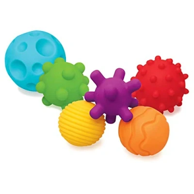 Imagen de Infantino Textured Multi Ball pelotas con texturas para la exploración sensorial y despertar su interés, a partir de los 6 meses, sin BPA