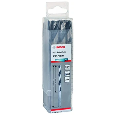 Imagen de Bosch Professional 10 brocas helicoidales HSS PointTeQ, para metal, 9.7 x 87 133 mm, accesorio de taladro