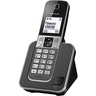 Imagen de Panasonic KX TGD310 Teléfono (DECT, Escritorio, Negro, Color Blanco, Auricular, LCD, 1880000000 1900000000 Hz, Identificador de Llamadas a) Blanco [Versión Importada]