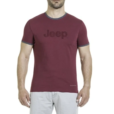Imagen de JEEP O100795 R077 Camiseta Bordado Relieve (Custom Fit) Unisexo Bordeaux XL