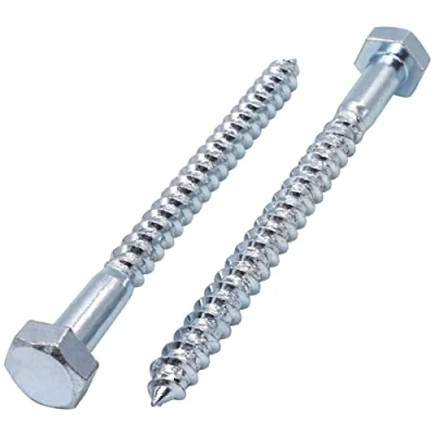 Imagen de SKIR&#039;CO (10 piezas) tornillos de madera DIN 571 acero galvanizado con cabeza hexagonal M10 x 140 mm, coach, hexagonales, retardo