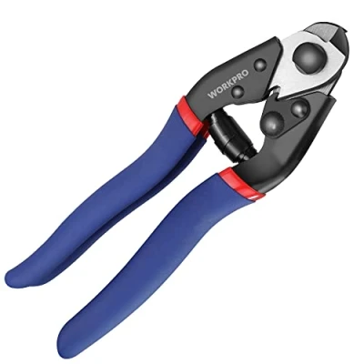 Imagen de WORKPRO 190 mm Cortador de Cable, Tijeras para Cable Acero, con Mango Antideslizante, Cortar Acero Inoxidable/Aluminio/Cobre