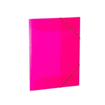 Imagen de HERMA 19698 carpeta A3 translúcida rosa neón, plástico resistente, lavable y organizador con solapas interiores banda elástica, de documentos para niños, niños niñas