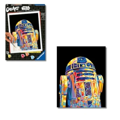 Imagen de Ravensburger CreArt Trend C, Star Wars Polygon, Pintura por Numeros, Kit de para Adultos, Tabla Preimpresa 24x30 cm