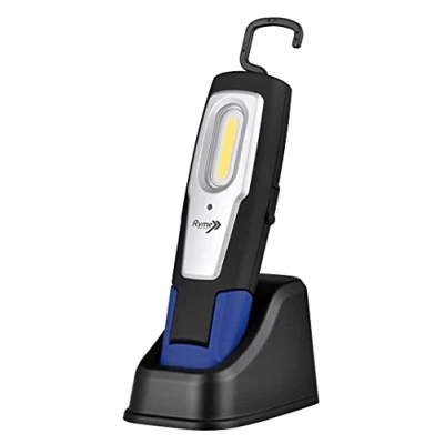 Imagen de Ryme Automotive Lámpara de Trabajo LED y puntero Ultra Violeta, Batería Litio base carga, Iluminación Linterna Taller Mecánico UV LUX 3W COB /