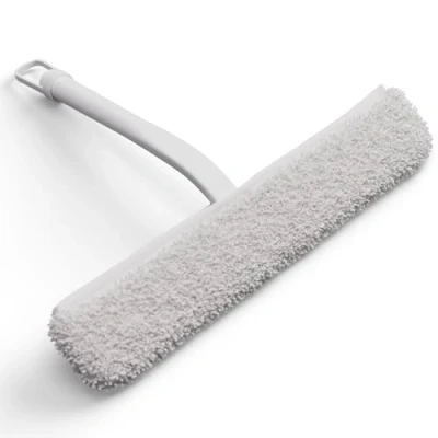 Imagen de Gütewerk Rasqueta Limpiacristales y Trapo 2 en 1, Limpia Mamparas Ducha Cristal, Limpiador Mampara 23cm para Limpiar Cristales Coches, Silicona,