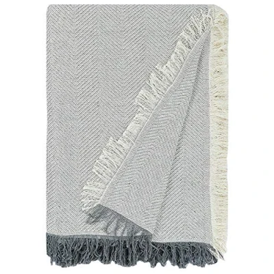 Imagen de Martina Home Espiga Foulard Multiusos, 80% Algodón, 20% Poliéster, Crudo/Gris, 130x180 cm