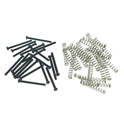 Imagen de KAISH Paquete de 20 tornillos altura Humbucker para guitarra con resortes Gibson/EMG/Seymour Duncan/Dimarzio negro