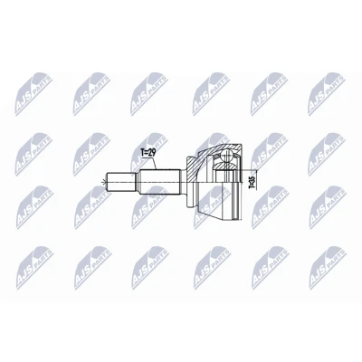 Imagen de NTY NPZ RE 057 Junta Homocinética Eje delantero, izquierda, derecha RENAULT: Megane 4, Espace 5