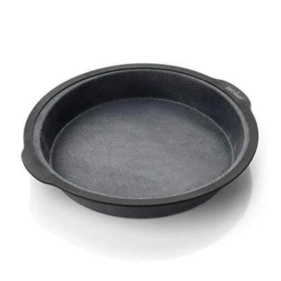 Imagen de Zenker Molde Repostería Redondo Excellence en silicona reforzada con fibra de vidrio y borde nailon, negro gris, 30x30x5cm, 1ud., 43571