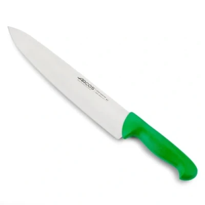Imagen de Arcos Serie 2900 Cuchillo Cocinero Hoja de Acero Inoxidable NITRUM 300 mm Mango inyectado en Polipropileno Color verde