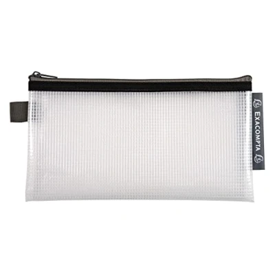 Imagen de Exacompta Ref. 34130E Caja de 10 fundas con cremallera ZIP, polipropileno suave para guardar suministros, accesorios belleza, tamaño x 21 cm (DL) 5 colores surtidos