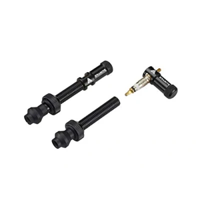 Imagen de Granite Juicy Nipple Tapón de Válvula y Juego Vástago Presta, Tapas Polvo para Neumáticos Bicicleta con Función Extracción Núcleo (Negro)