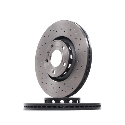 Imagen de BREMBO XTRA LINE 09.8690.1X Disco de freno 312 25 5 perforado/ventil. int. revestido altamente carbonizado con tornillos AUDI: A4 B6 Avant