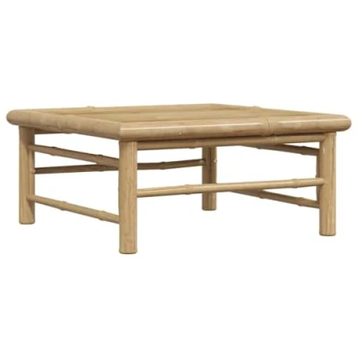 Imagen de vidaXL Mesa de Jardín Taburete Comedor Cocina Patio Terraza Balcón Camping Mobiliario Muebles Soporte Exterior Duradera Bambú 65x65x30 cm