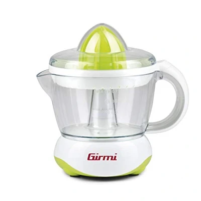 Imagen de Girmi SR0203 Exprimidor de cítricos, 25W, capacidad 700cc, Doble copa para exprimir, Rejilla filtrante, Blanco/Verde