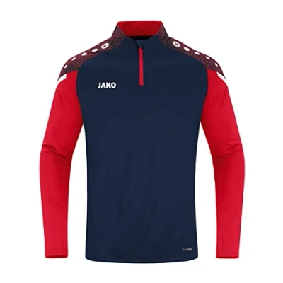 Imagen de JAKO Cremallera de Rendimiento, Azul Marino/Rojo, Large para Hombre