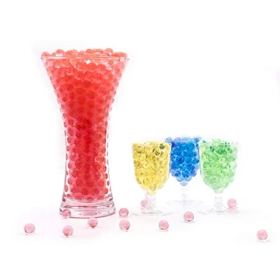 Imagen de Risai Bolas Gel de Agua, Perlas Bolitas Agua No Tóxicas Crecen en Water Beads para Jarrones Decoración Plantas Flores, 500pcs, Red 10g