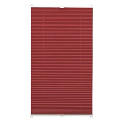 Imagen de GARDINIA Persianas plisadas, Persiana plegable opaca, Todas las piezas de montaje incluidas, plisadas EASYFIX sujetadas con dos rieles, Rojo Burdeos, 60 x 100 cm (WxH)