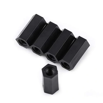 Imagen de 100 Unids M3 Rosca Hembra Nylon Hexagonal Separador Pilar Negro(M3*10)
