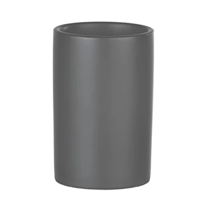 Imagen de WENKO Vaso higiene Dental Polaris Gris Mate cerámica Soporte para cepillos de Dientes, y Pasta Dientes