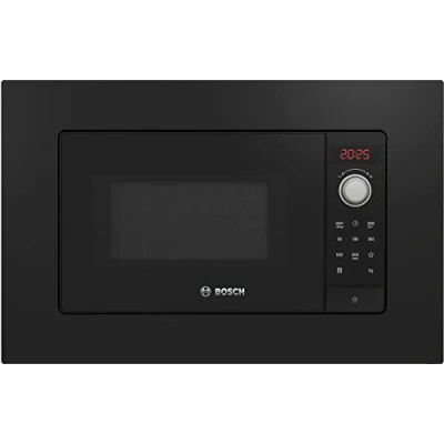 Imagen de Bosch BFL623MB3 Serie 2 Microondas empotrado, 38 x 60 cm, 800 W, plato giratorio de 27 bisagra puerta izquierda, programas automáticos AutoPilot 7 7, soporte limpieza, pantalla táctil LED