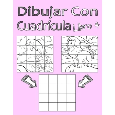 Imagen de Dibujar con Cuadrícula Libro 4: Dibujo simple para niños sistema de cua drícula, paso a paso, aprender dibujar, adecu ado principiantes y avanzados