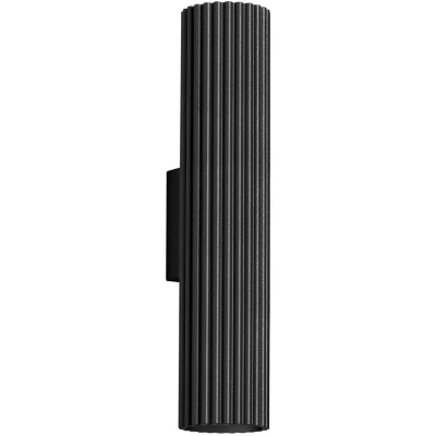 Imagen de SOLLUX lighting KARBON Lámpara de Pared Moderna Luminaria versátil aluminio GU10, LED máx. 10 W, IP 20 Bombilla no incluida F2x Fuente Luz 8,5x6,5x30cm, Negro