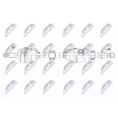 Imagen de NTY NPW RE 144 Árbol de transmisión Eje delantero, derecha 953, 325 con apoyo DACIA: Duster SUV