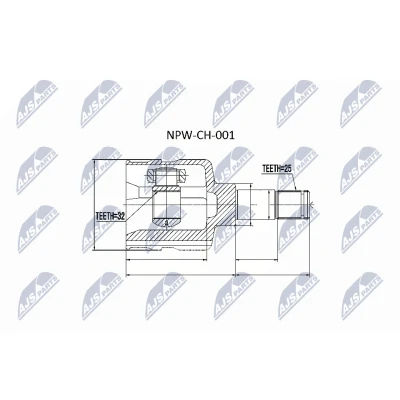 Imagen de NTY NPW CH 001 Junta Homocinética Eje delantero, izquierda CHRYSLER: VOYAGER 4