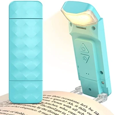 Imagen de Mexllex Luz Lectura Libros Cama, Lampara Recargable USB para Leer, 3 Colores &amp; 5 Brillos Regulables, Compacta y Larga Duración, de con Clip, Regalo los Amantes del Libro