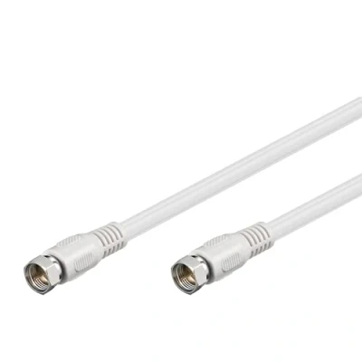 Imagen de Goobay BKF Cable conector de satélite (conector F macho a macho, 0.5 m), blanco