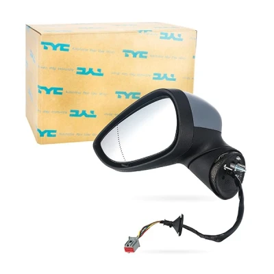 Imagen de Espejo retrovisor Tyc 310 0130 izquierda imprimado para ajuste elect. espejo, asférico, calefactable FORD: FIESTA 6, 6 Van norauto, oscaro,