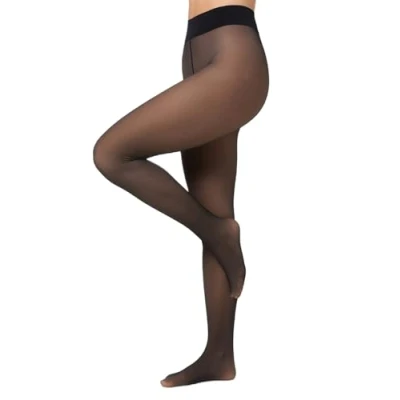 Imagen de Nur Die Transparent Extra haltbar 80 DEN Warme Fein Strumpfhose Beige durchscheinend Komfortbund blickdicht Tights, Schwarz, M para Mujer