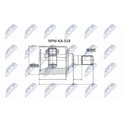 Imagen de Juego de articulación, semi eje NTY NPW KA 319