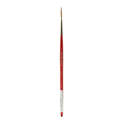 Imagen de Winsor &amp; Newton Sceptre Gold II Pincel de Caligrafía con Mango Corto, Rojo, Nr. 0 1,2 mm